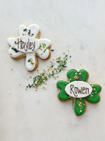 Personalized Shamrock Cookies