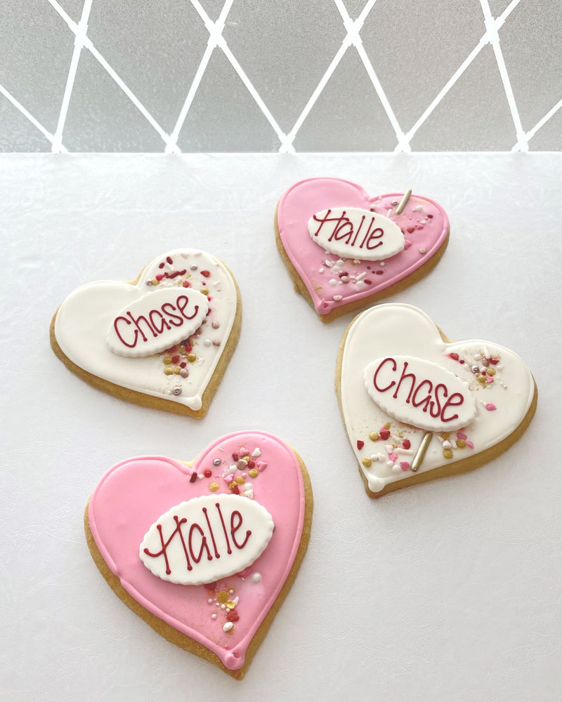 Personalized Heart Cookies