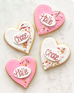 Personalized Heart Cookies