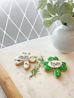 Personalized Shamrock Cookies