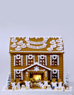 Winter White Manor with lights