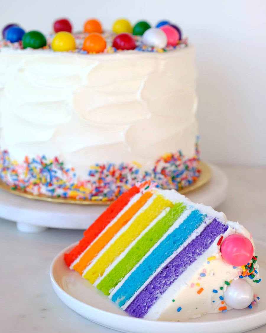 The ultimate rainbow layer cake recipe - 9Kitchen